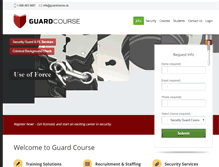 Tablet Screenshot of guardcourse.ca